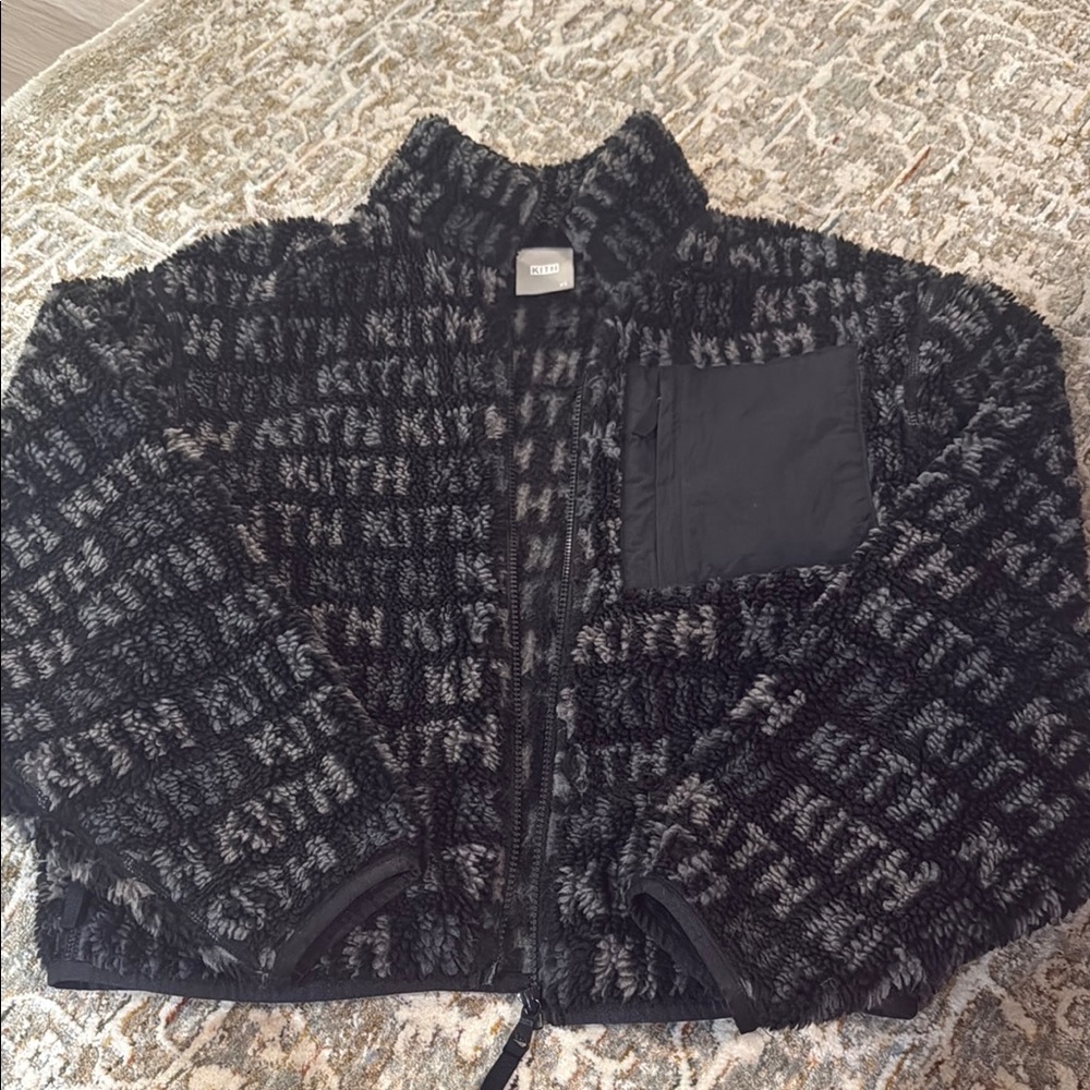 Cozy Black and Gray Fleece Jacket